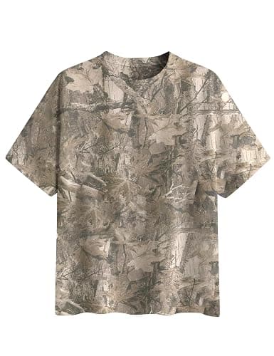 Anoumcy Camo Shirt for Women Mens Maple Leaf Print Camouflage T Shirt Summer Short Sleeve Oversized Camo Tee Shirts Tops thumbnail 5