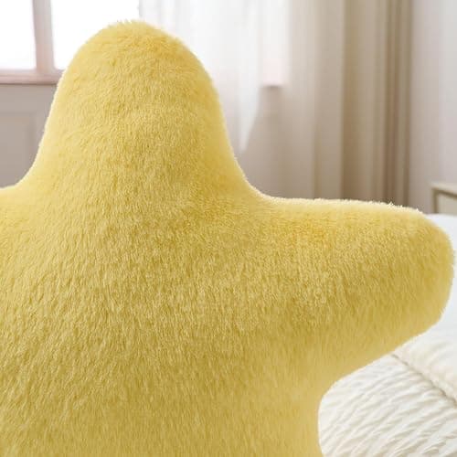 Novohive Set of 2 Throw Pillows Star Pillow Couch Pillows Decorative Pillows Bed Pillows Cute Pillows,Yellow 15" thumbnail 6