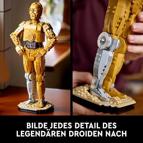 LEGO Star Wars 75398 C-3PO Figur – Sammler Modell für Erwachsene – mit Ständer, Infotafel und Minifigur zum Bauen, Spielen und Ausstellen – Geschenkidee für Fans thumbnail 6