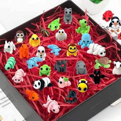 fKiZanthene 3D Printed Animals, Mini 3D Printed Toys, Play Figures for Home, Office, Party, and Photographic (Random Style and Color) thumbnail 2