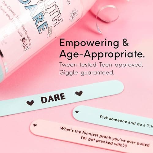 HAPPY LOLLI Truth or Dare Game for Tween & Teen Girls Ages 10+, Birthday Gift, Empowering Sleepover Party Game for Girls, BFF & Family Game Night, Screen-Free – 60 Truths & Dares thumbnail 5