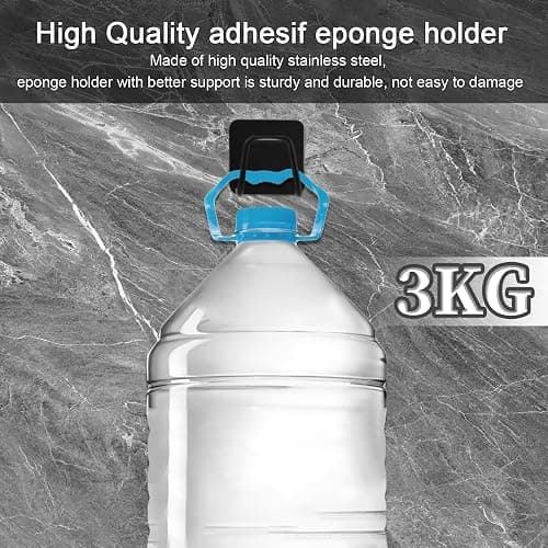 UKOFEW 2 Pièces Porte Eponge Evier Cuisine, Porte Eponge Evier Auto Adhesif, 304 INOX, Support Eponge INOX, Support Eponge pour Le Rangement de Cuisine et Salle de Bain thumbnail 6
