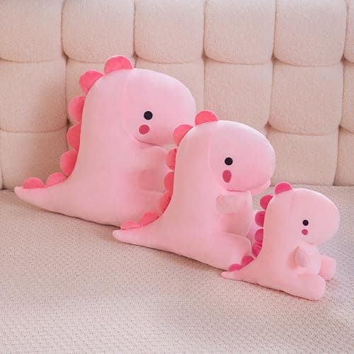 Alwoligag 10.8 Inch Cute Pink Dinosaur Plush Toy - Soft Stuffed Animal Gift thumbnail 6