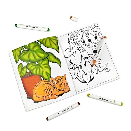 Crayola Plant Lady Adult Coloring Book, 32 Pgs, Alcohol Marker Friendly Paper, Mindfulness & Screen Free Activity for Adults and Plant Parents thumbnail 6