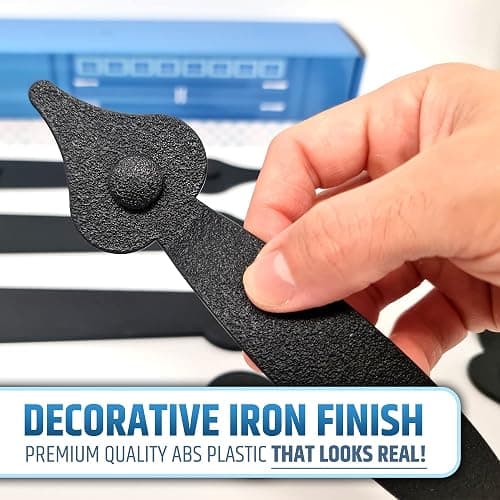 Premium Quality & Strong Magnetic Garage Door Decorative Hardware - Set of 2 Handles + 4 Hinges - Faux Garage Door Accents Kit for Curb Appeal | No Installation Needed | Will Never Fall Off thumbnail 5