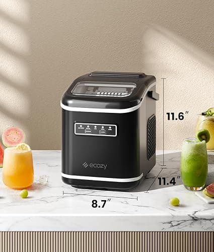 ecozy Smart Ice Makers Countertop, Portable Ice Maker with App Remote & Voice Control, 9 Bullet Ice Cubes in 6 Mins, 26lbs/24Hrs, Self-Cleaning, Quiet Ice Maker Machine for Home Kitchen Office RV thumbnail 9