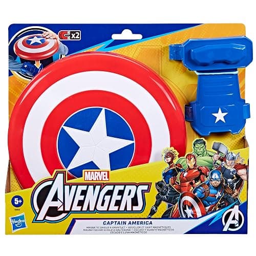 Marvel Avengers Captain America Magnetic Shield & Gauntlet 2-Piece Toy Figure Set thumbnail 3