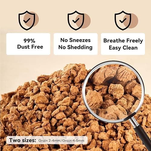 BUCATSTATE Cork Bedding 5L, Natural Hamster Bedding | Odor Control for Dwarf Syrian Hamsters, Gerbils, Mice, Low-dust Hamster Substrate with Paper Hideout Box (Grain 4-5mm) thumbnail 2