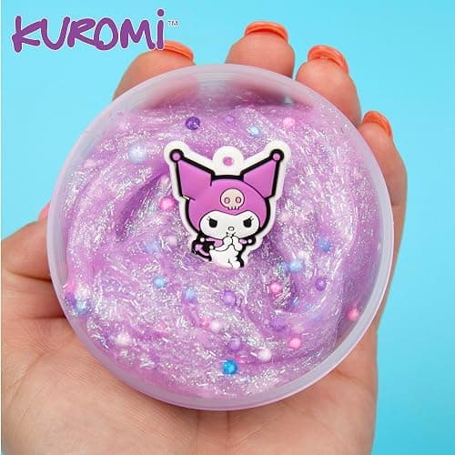 Kuromi SLIMYGLOOP Mix’EMS Slime, Collectible Charm with Fun Add-Ins, Hello Kitty and Pink Glitter Slime, Party Favors for Kids 8-12, Girls Toys Age 6-8, Sanrio Stuff thumbnail 2
