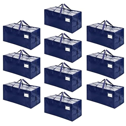 VENO 10 Pack Heavy Duty Moving Bags with Backpack Straps, Zippers & Handles, Extra Large Packing Bags for College Dorm Essentials, Moving Supplies Alternative to Cardboard Moving Boxes - Image 1