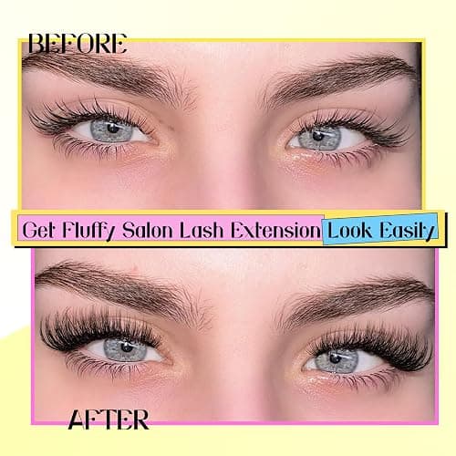 ALICE Lash Clusters Kit Fluffy Volume Lash Extension Kit 3D Wispy Natural DIY Eyelash Extension Kit with 220Pcs Individual Lashes, Lash Bond and Remover,Tweezers(10-16mm,0.05D, D Curl) thumbnail 8
