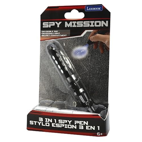 LEXiBOOK - Spy Mission, Spy Pen with Invisible Ink to Write Secret Messages, UV decoding Lights and Secret Compartment, Black, RPSPY02 thumbnail 4