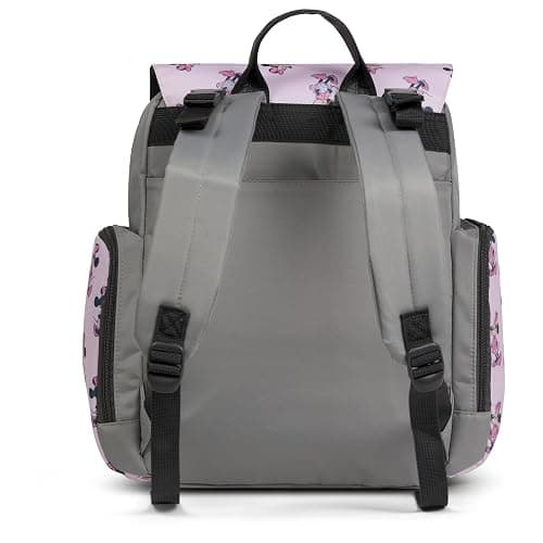 Disney Diaper Bag Backpack with Changing Pad Minnie Mouse – 16” Nylon Baby Bag for Parents, Insulated Bottle Holders, Multiple Storage Pockets thumbnail 4