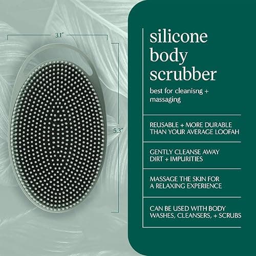 EcoTools Dry Body Brush for Circulation, Dead Skin Removal + Sage Green Silicone Body Scrubber & Massager for Exfoliating, Cleansing & Circulation, Self-Care Gifts thumbnail 3