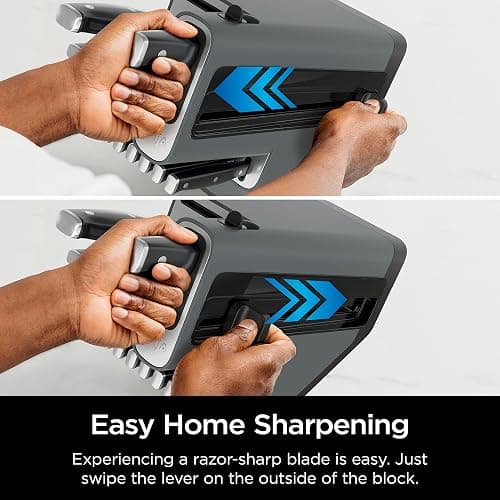 Ninja Knife Set, Knife Sharpener, Knife Block Set, Stainless Steel Knives, 14 Piece Set, Steak Knives, Chef Knives and More, Foodi NeverDull, Black, K32014​ thumbnail 7