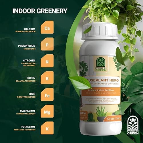 Houseplant Hero - Indoor Organic Liquid Fertilizer - Natural Indoor Plant Food (500ml / 16.9oz) thumbnail 4