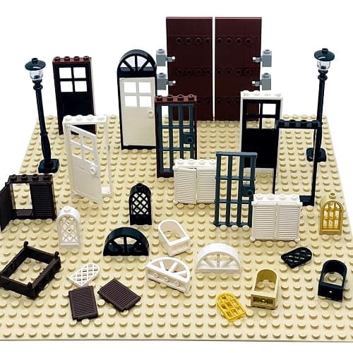 Building Bricks Kit Glasses Windows and Doors Set Accessories Compatible for Generic Classic Bricks for Kids Boys Grils Building Kits fits with Major Brands thumbnail 5