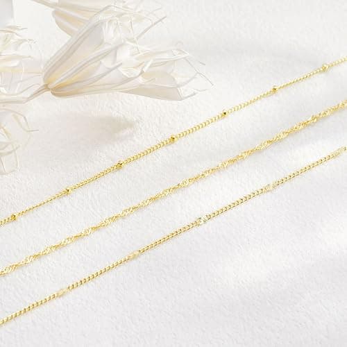 Yoosteel Layered 14k-Gold-Plated Necklace for Women,Necklaces Stack Jewelry | Necklace Stackable,Dainty Thin Chain,Trendy Jewelry Gifts for Women,Shiny CZ Satellite Chain Paperclip Link Box Choker Set thumbnail 6