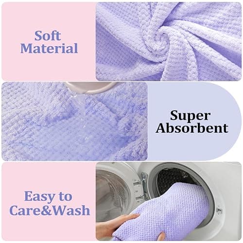 Mixweer 20 Pcs Bath Towel and Washcloths Set for Bathroom Includes 5 Bath Towels 5 Hand Towels 10 Washcloths, Soft Coral Velvet Absorbent Quick Dry for Sports Shower Hotel Spa(Multicolor) thumbnail 3
