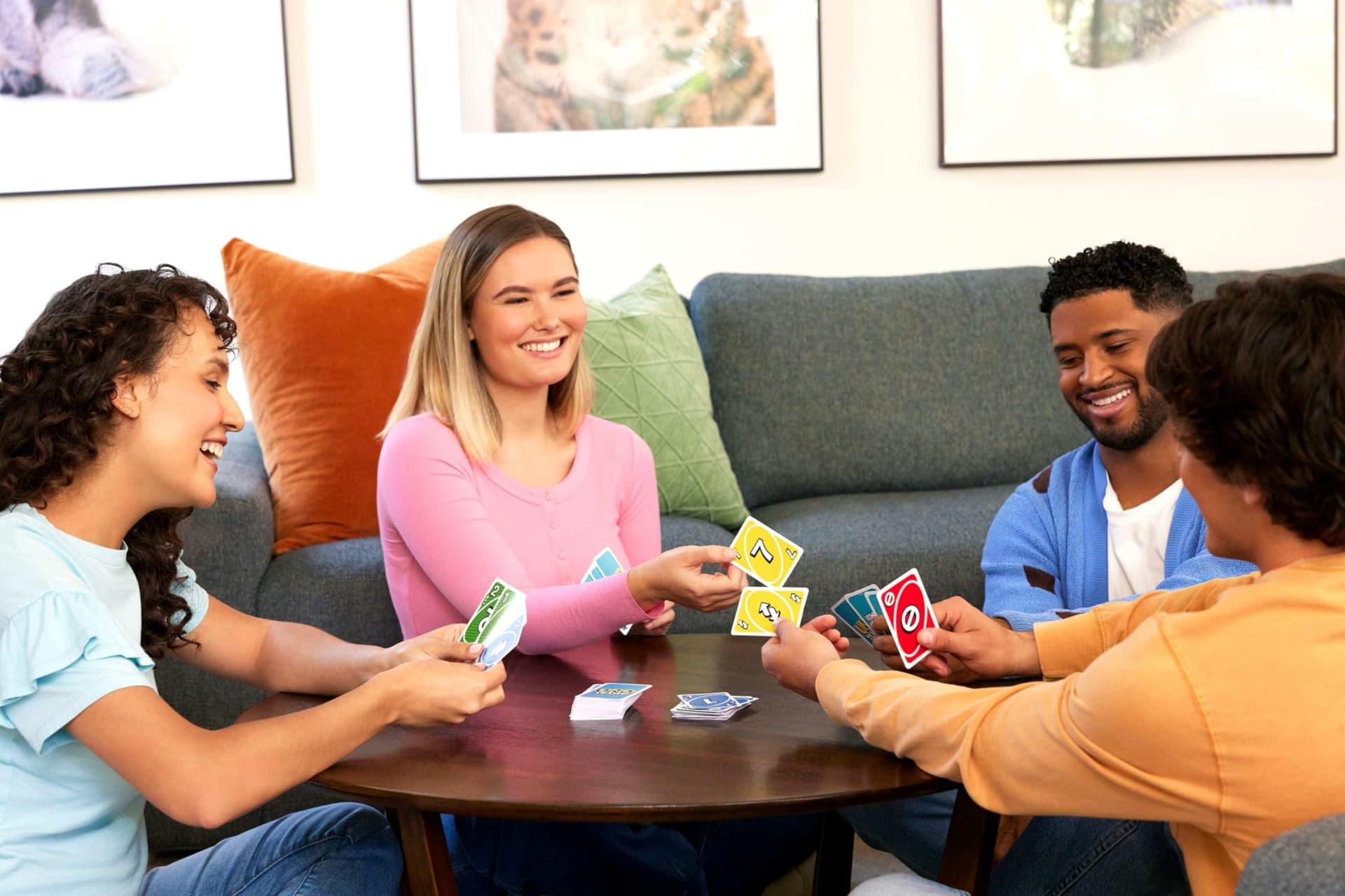 Mattel Games UNO Teams Card Game for Family Nights, Game Nights, Travel, Camping & Parties for Players 7 and Up in Up to Four Teams, with Cards Any Colorblind Player Can Use - Multicolor thumbnail 2