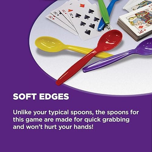 Spoons in a Case, Card Games for Kids - Spoons Game, Deck of Cards, Fun Family Games for Kids and Adults, Playing Cards, Game Night, Travel Games, 3-6 Multi-Player Card Game, Games for Adults, Ages 7+ - Spoons in Case thumbnail 6