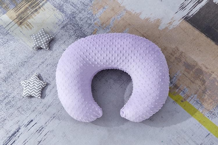 DONOMILO Nursing Pillow and Positioner Breastfeeding and Bottle Feeding | Propping Baby, Tummy Time, Sitting Support for Baby Boy and Baby Girl, with Removable Dots Cover (Lavender) thumbnail 2