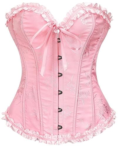 SZIVYSHI Corset Tops for Women, Bustier Shapewear Lingerie, Lace Waist Push Up Bodysuit - Image 1