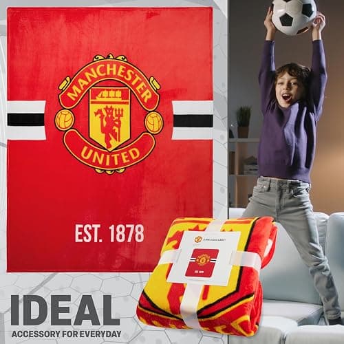 Manchester United F.C. Fleece Bed Blanket Soft Sofa Throw for Bedroom Travel Home Decor 49“ x 59” Gifts for Men thumbnail 6