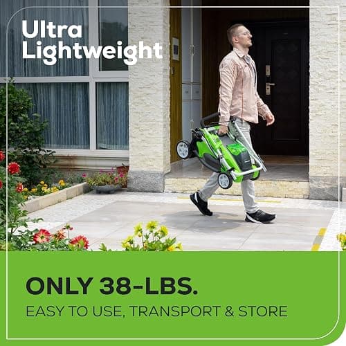 Greenworks 40V 16" (Push) Cordless Lawn Mower, 4.0Ah Battery (1/3 Acre, Push Button Start, Compatible with 75+ Tools) thumbnail 4