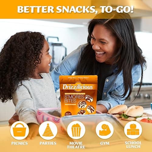 Drizzilicious Mini Rice Cakes S'mores - Rice Crisps, Healthy Snack for Adults and Kids, Flavored Rice Cakes, Vegan, Gluten Free, Allergen Free, Only 90 Calories Per Bag - 0.74 oz (Pack of 10) thumbnail 6
