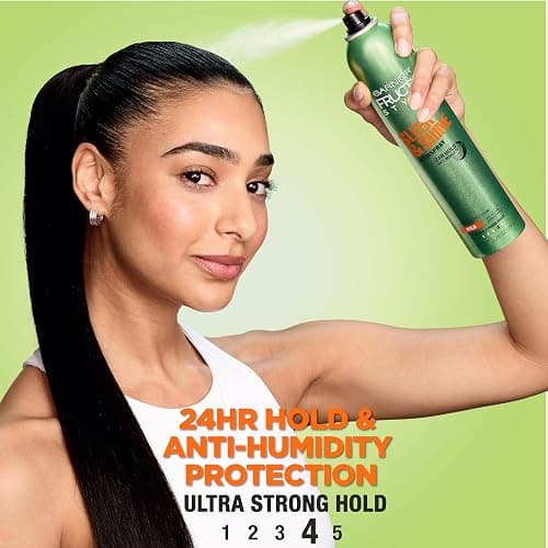 Garnier Fructis Style Sleek and Shine Anti-Humidity Hairspray, Ultra Strong Hold, Frizz Protection 8.25 Oz, 1 Count (Packaging May Vary) thumbnail 4