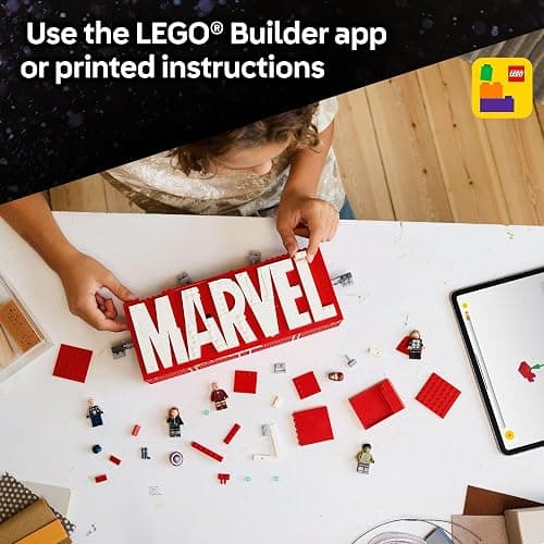 LEGO Marvel: Marvel Logo & Minifigures Building Toy - Marvel Collectible Set for Kids, Boys and Girls, Ages 12+ - Model Kit with 5 Minifigures - Gift Idea for Birthday - 76313 thumbnail 6