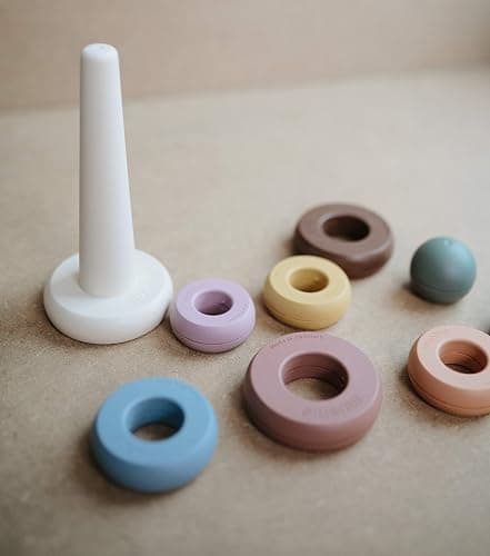 mushie Stacking Rings Toy | Made in Denmark (Rustic) thumbnail 7