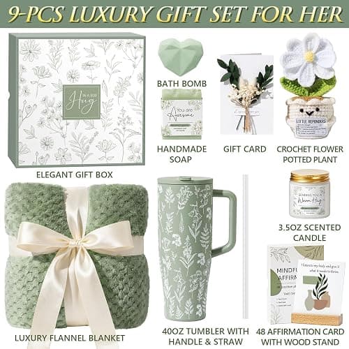 Birthday Gifts for Women - Get Well Soon Care Package Self Care Gift Basket | After Surgery & Cancer Care, Luxury SPA Inspirational Thinking of You Sympathy Thank You Gift Set for Mom Her Friend Sister thumbnail 3