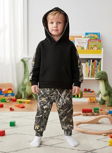 MINIFEIKO Toddler Baby Boys Camouflage Sweatsuit thumbnail 2