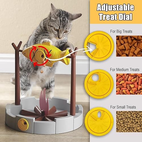 PetPals Cat Slow Feeder, Treat Dispenser - Interactive Cat Puzzle Toy for Small Pets & Kittens, Mental Stimulation Pet Food Feeding Toy, Dry Food Dispensing Cat Toy thumbnail 5