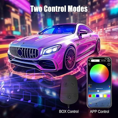 Honalia Car LED Lights Interior, RGB Interior Car Lights with App Control and Music Sync, USB Under Dash LED Lights for Jeeps Trucks SUVs, DC 5V thumbnail 3