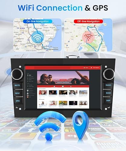 Rimoody 4 Core 64G Android Car Stereo Vauxhall Astra Corsa Vivaro Zafira | for Combo Meriva Vectra Antara Wireless Carplay/Android Auto 7 Inch Touchscreen GPS WiFi Bluetooth FM/RDS EQ Backup Camera thumbnail 5