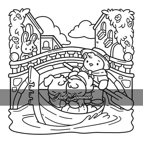 Europe Cosy - Jade Summer - Coloriages fun et mignons pour adultes pour se détendre - Cosy colo thumbnail 6