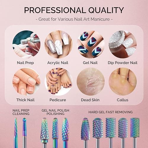 Nail Drill Bits Set 10pcs thumbnail 7