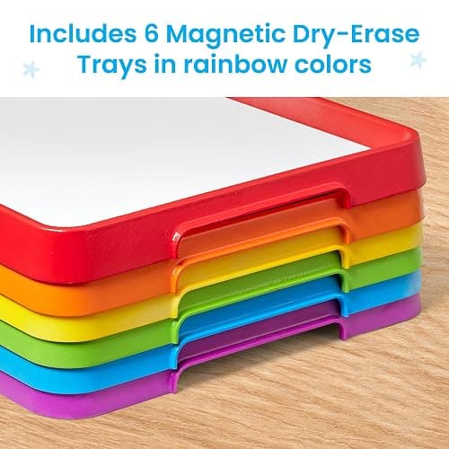 hand2mind Magnetic Dry Erase Activity Trays, Stackable, Magnetic Letter, White Boards for Kids, Science of Reading Materials, Teacher Supplies thumbnail 2