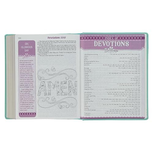 ESV Holy Bible, My Creative Bible For Girls, Faux Leather Hardcover w/Ribbon Marker, Illustrated Coloring, Journaling and Devotional Bible, English Standard Version, Teal (ESV Creative Editions Girls) - Hardcover thumbnail 8