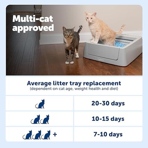 PetSafe ScoopFree Crystal Smart Self-Cleaning Cat Litter Box - WiFi & App Enabled - Hands-Free Cleanup with Disposable Crystal Trays - Less Tracking, Superior Odor Control thumbnail 9