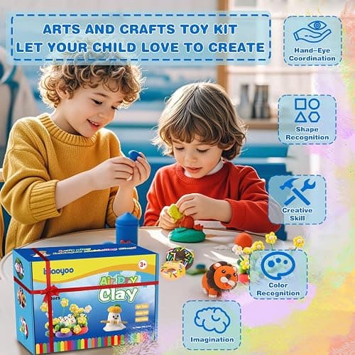 Ixiaoyoo Air Dry Clay, 100 Colors Modelling Clay for Kids, Safe & Non-Toxic, DIY Model Art & Crafts Toys with Sculpting Tools, Home Party Favors, Birthday & Christmas Gifts for Ages 3-12 Boys & Girls thumbnail 5