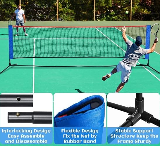 Doubleriver Volleyball Net: 10FT Height Adjustable with Poles Portable for Younth Training on Beach/Backyard thumbnail 4