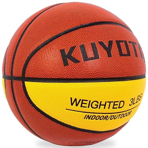 KUYOTQ 3LBS/3.3LBS/2.2LBS Weighted Heavy Training Basketball 29.5/28.5" in and Outdoor Improving Handling Dribbling Passing Rebounding Skill Composite Size 7/6 Weighted Training Basketball Equipment thumbnail 2