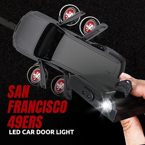 LED Car Door Light - Officially Licensed NFL Wireless Projector - Show Your Team Pride - Battery Powered, Easy Install thumbnail 2