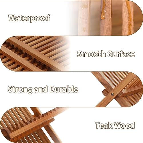 Utoplike Teak Dish Drainer Rack Collapsible 2 Tier Dish Rack Dish Drying Rack Foldable Plate Organizer Holder for Kitchen Compact Countertop thumbnail 6