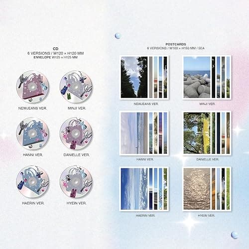 Get Up 2nd EP Album Bunny Beach Bag ver. / Random Photobook A+B+C Lyric Book + Photocards + Stickers Postcards + Bookmark + 1 Extra PVC Photocard K-POP Sealed Album thumbnail 7