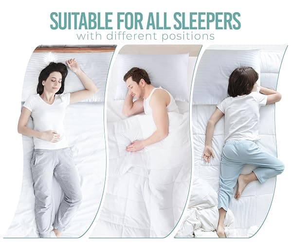 Utopia Bedding Pillows Queen Size Set of 2 (White),Hotel Pillows, Cooling Pillow for Side, Back or Stomach Sleepers - Queen (Pack of 2) thumbnail 7